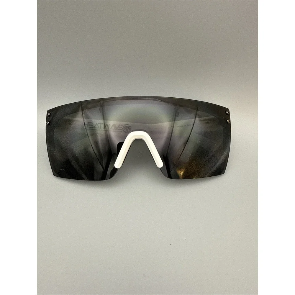 Heatwave Authentic Shield Glasses Z87+ White Frame Black Lens UV400 A2.3 ANSI